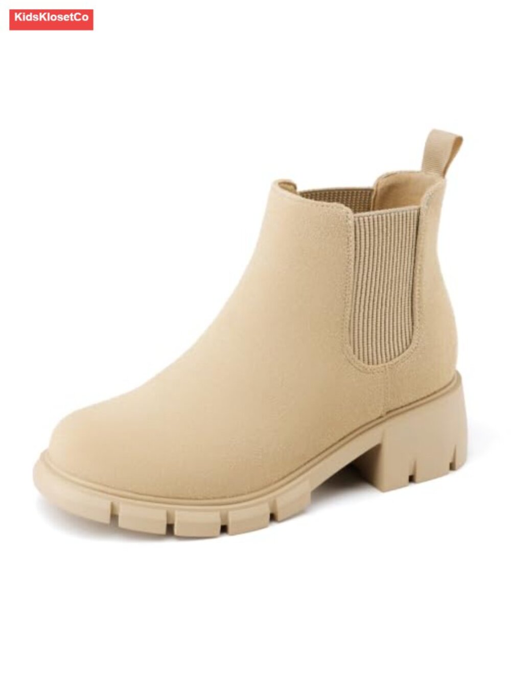 Girls Ankle Boots Kids Chunky Chelsea Booties Leather Suede